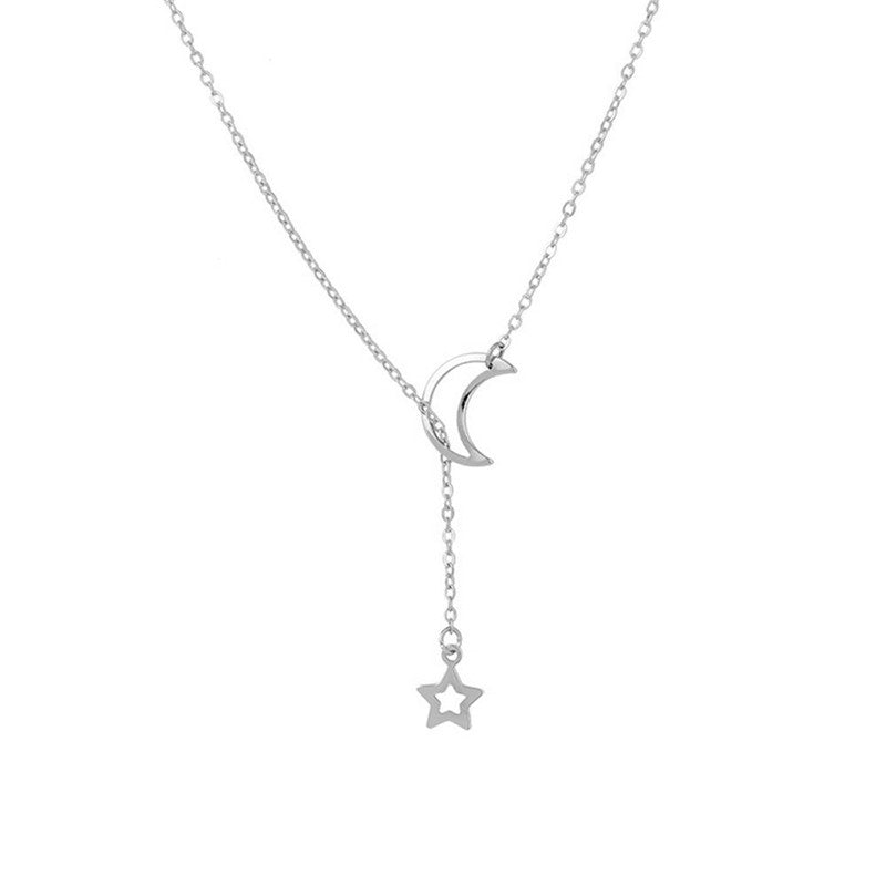 Fashion Moon Star Pendant Boho Choker Necklaces Gold Color Clavicle Chain Collar Necklace For Women Kolye Jewelry Collier Bijoux