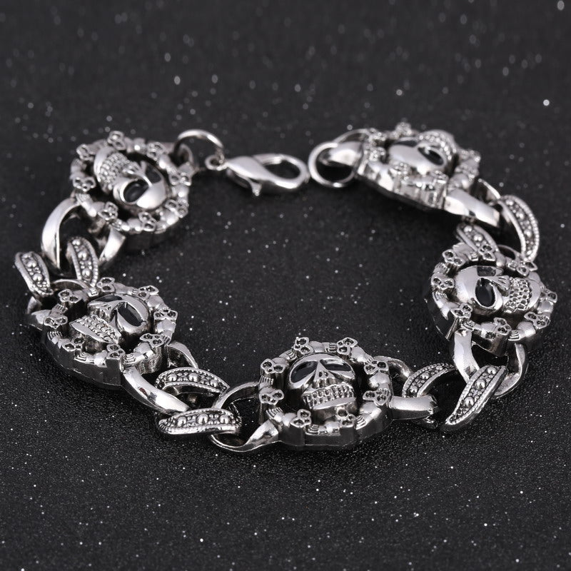 Fashion Punk Skull Stainless Steel Charm bracelet for Women DIY Bracelets & Bangles Charms Bracelets Men Pulseira Jewelry Gift