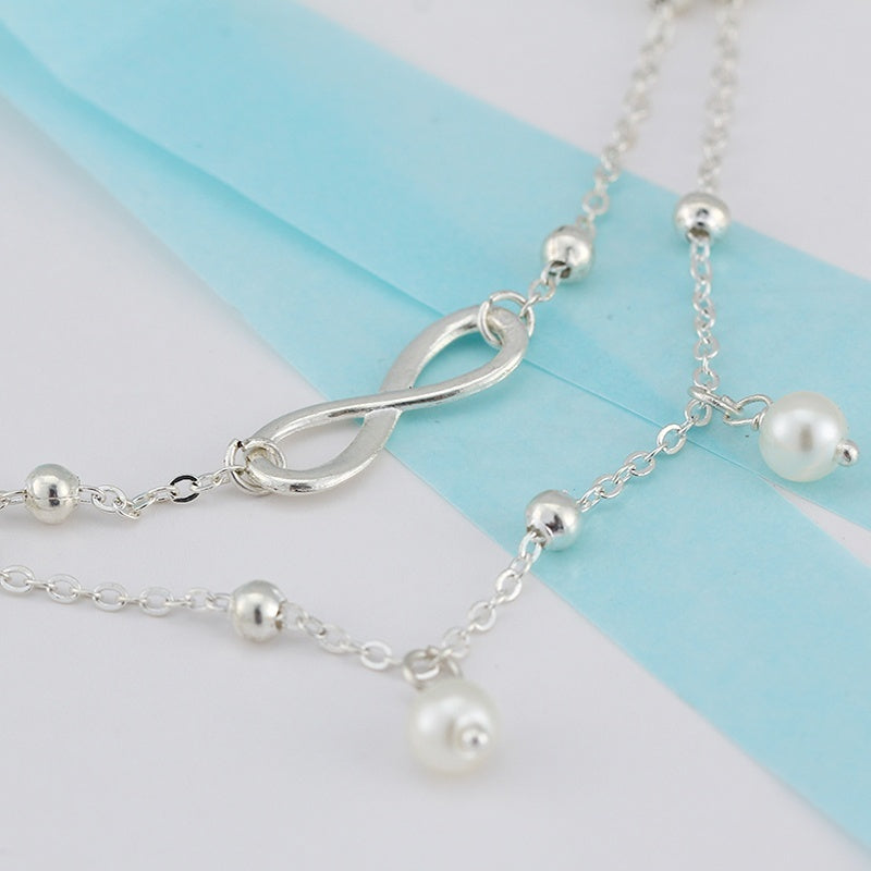 Fashion Simple Women Vintage Anklet Cross Shape Creative Stone Beads Girl Summer Beach Ankle Bracelet Boho Anklets Foot Jewelry