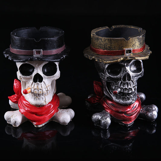Fashion Skull Ashtray Large Belt Lid Personalized Resin Ashtray