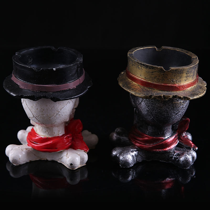 Fashion Skull Ashtray Large Belt Lid Personalized Resin Ashtray