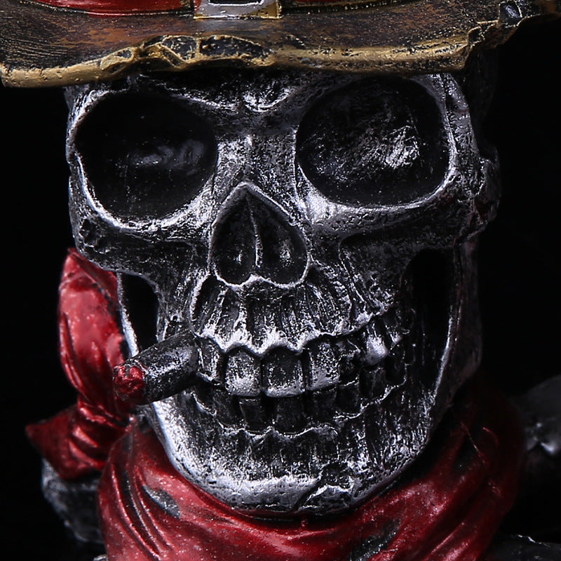 Fashion Skull Ashtray Large Belt Lid Personalized Resin Ashtray