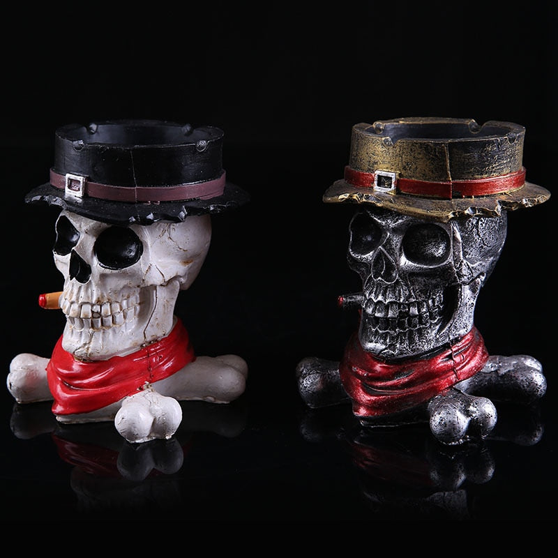 Fashion Skull Ashtray Large Belt Lid Personalized Resin Ashtray