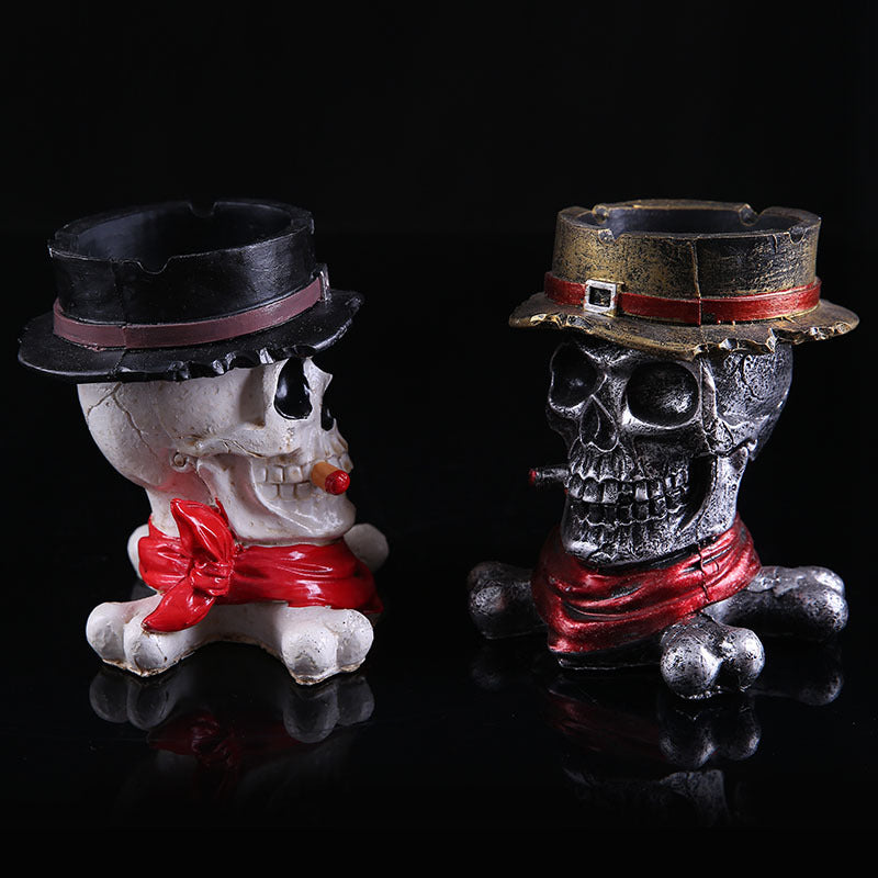 Fashion Skull Ashtray Large Belt Lid Personalized Resin Ashtray