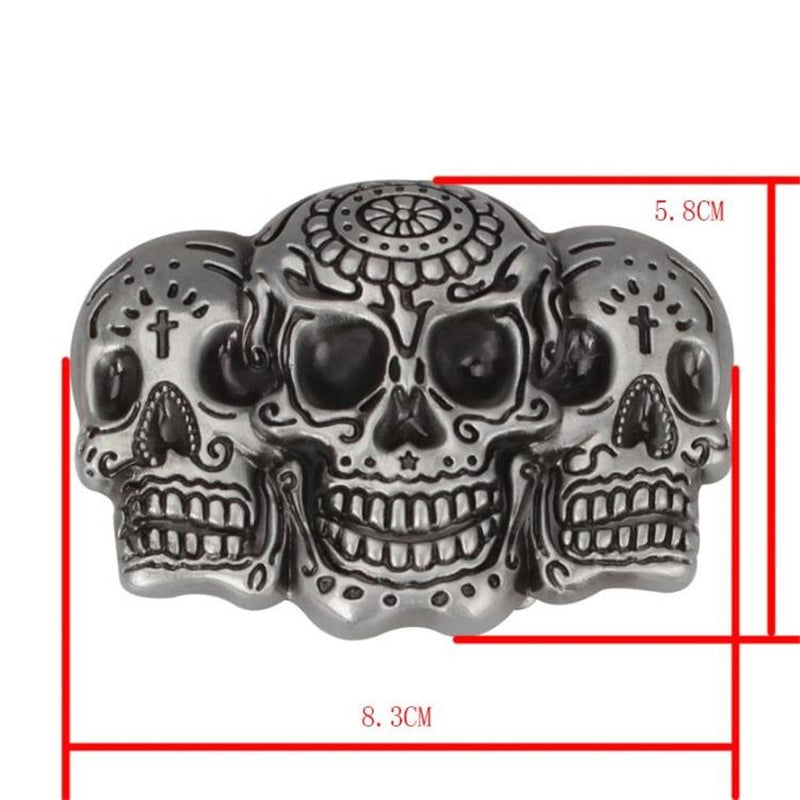 Fashion Wild men belts metal buckle retro Devil Skull belt bold hip hop Street Dance belt exaggerated shape