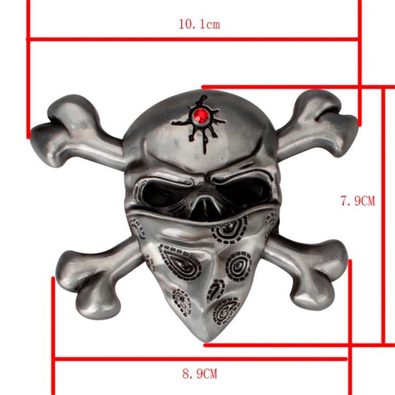 Fashion Wild men leather belts metal buckle retro Devil Skull belt bold hip hop Street Dance belt exaggerated shape