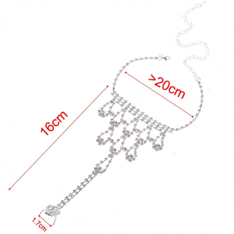 Fashion Women Crystal Barefoot Sandal Beach Wedding Foot Anklet