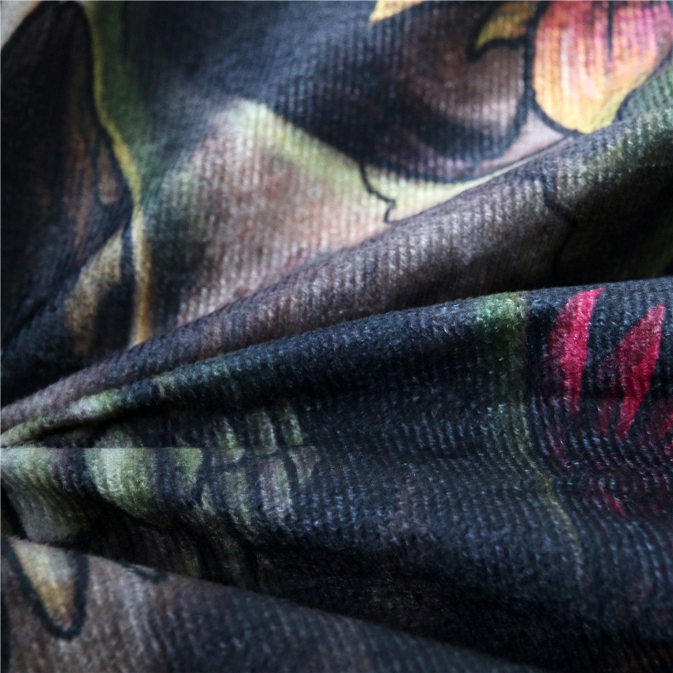Flowery Skull by SunimaArt Hooded Blanket Flower Dragon 3d Printed Adults Kids Sherpa Fleece Wearable Throw Blanket Microfiber