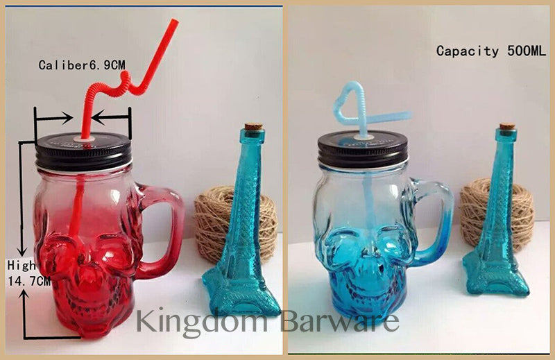 500ml Colored Skulls with the Glass Beer Mug