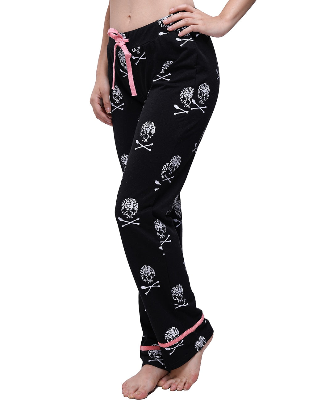 Women Pants Drawstring Casual Low Waist Flare Wide Leg Long Pants