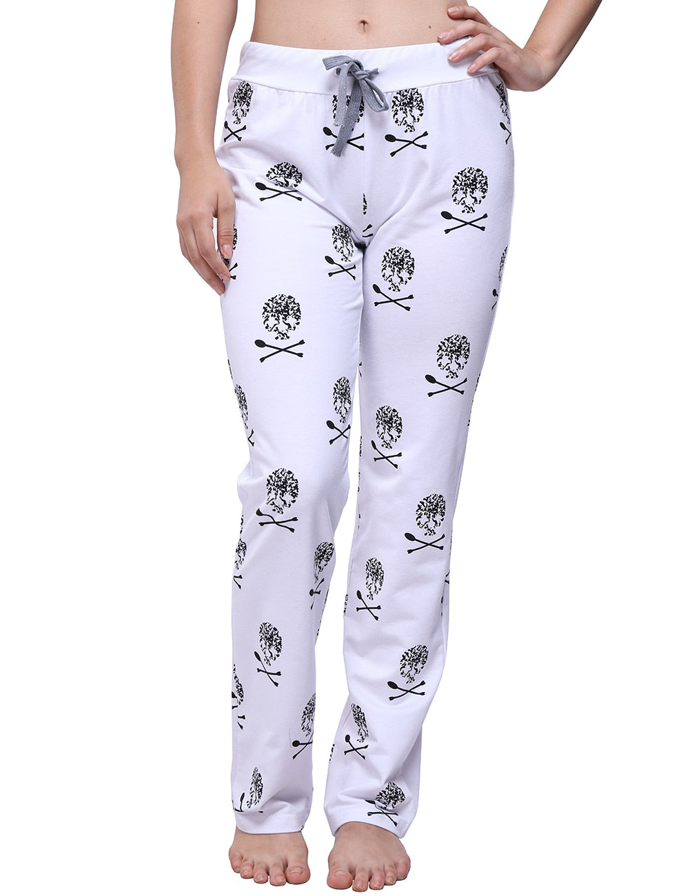 Women Pants Drawstring Casual Low Waist Flare Wide Leg Long Pants