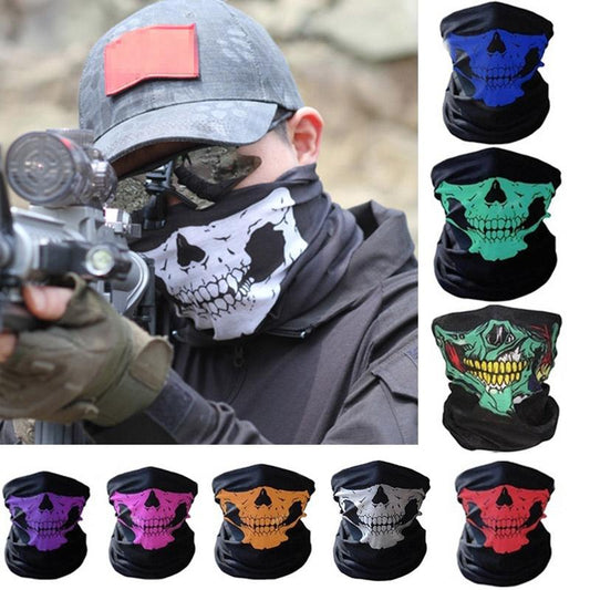 Full Face Motorcycle Face Shield winter Balaclava Face Mask Ghost Tactical Mask 3D Skull Sport Mask Neck Warm Windproof Outdoor|Motorcycle Face Mask