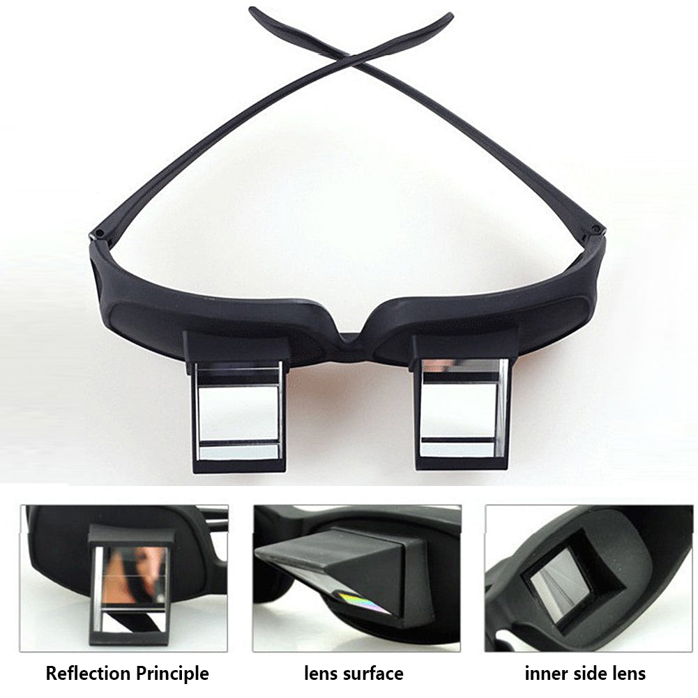 Funny Lazy Periscope Horizontal Reading TV Sit View Glasses On Bed Lie Down Bed Prism Spectacles The Lazy Glasses