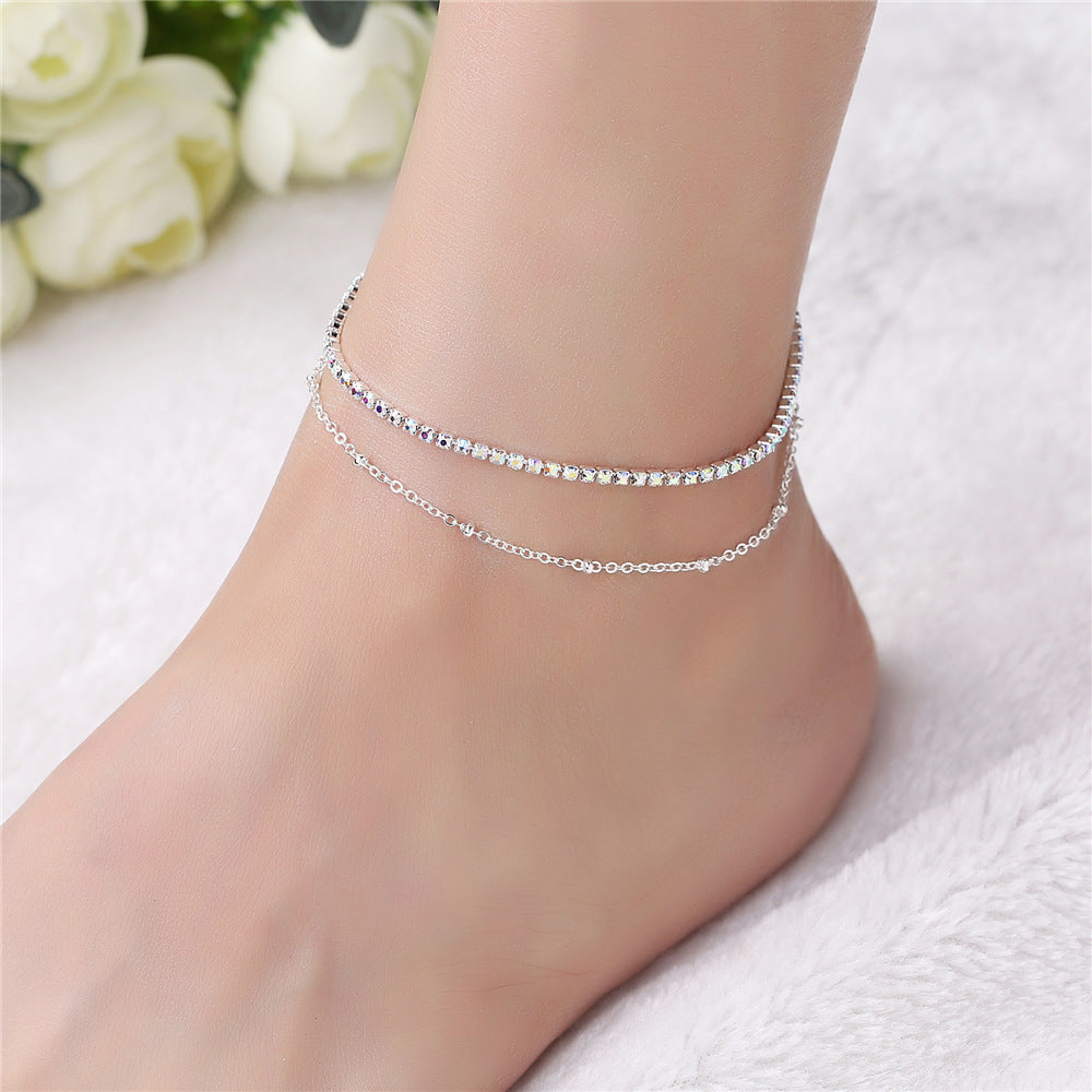 Gold Silver Color moda praia Anklet Bracelet on The Leg 2018 Fashion Summer Beach Foot Jewelry Tobilleras De Plata Para Mujer