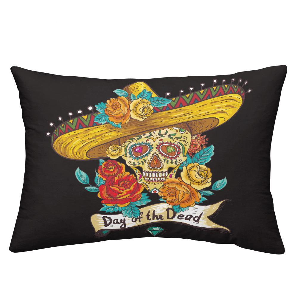 Sugar Skull Bedding Set Flowers Straw Hat Duvet Cover King Queen Bed Sheet Pillow Case Day of the Dead Bedclothes D45