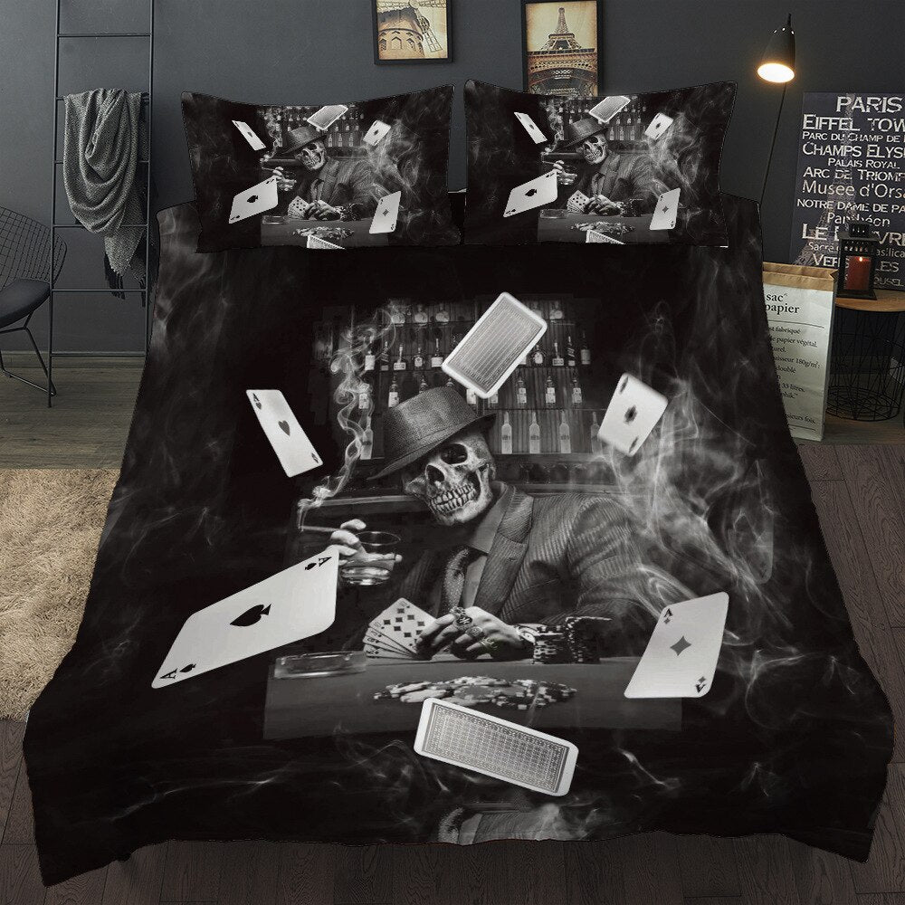 Queen bedding set sugar skull Bedding Sets queen size 3d Skull duvet cover