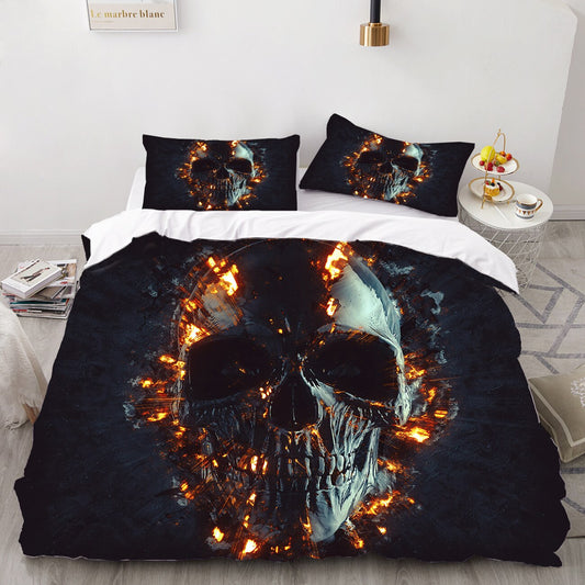 Skull Bedding Set 3D Printed Duvet Cover  3 Pieces Bed Set Comforter Cover Bedding Sets
