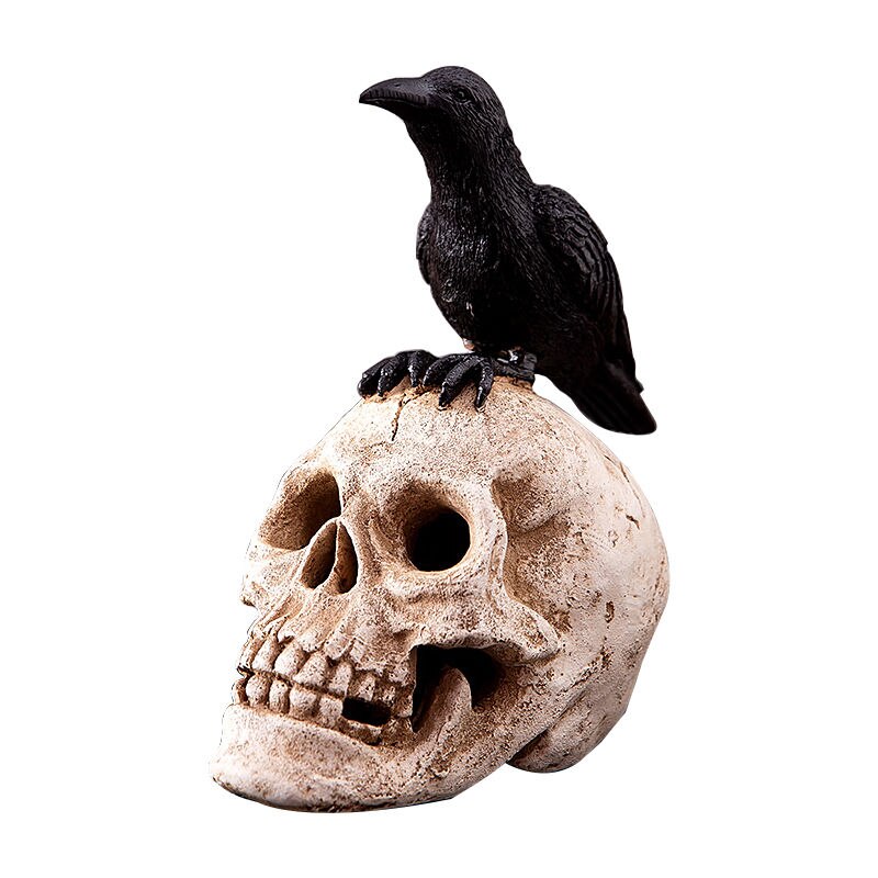 Halloween decorations crow skull pumpkin lamp bar haunted house secret room dress up horror props resin ornaments