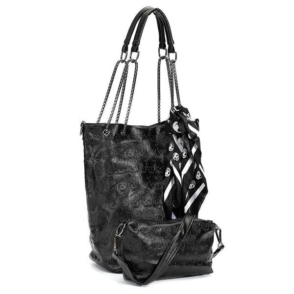 Fashion Skull Women Handbag Shoulder Bag Tote Purse