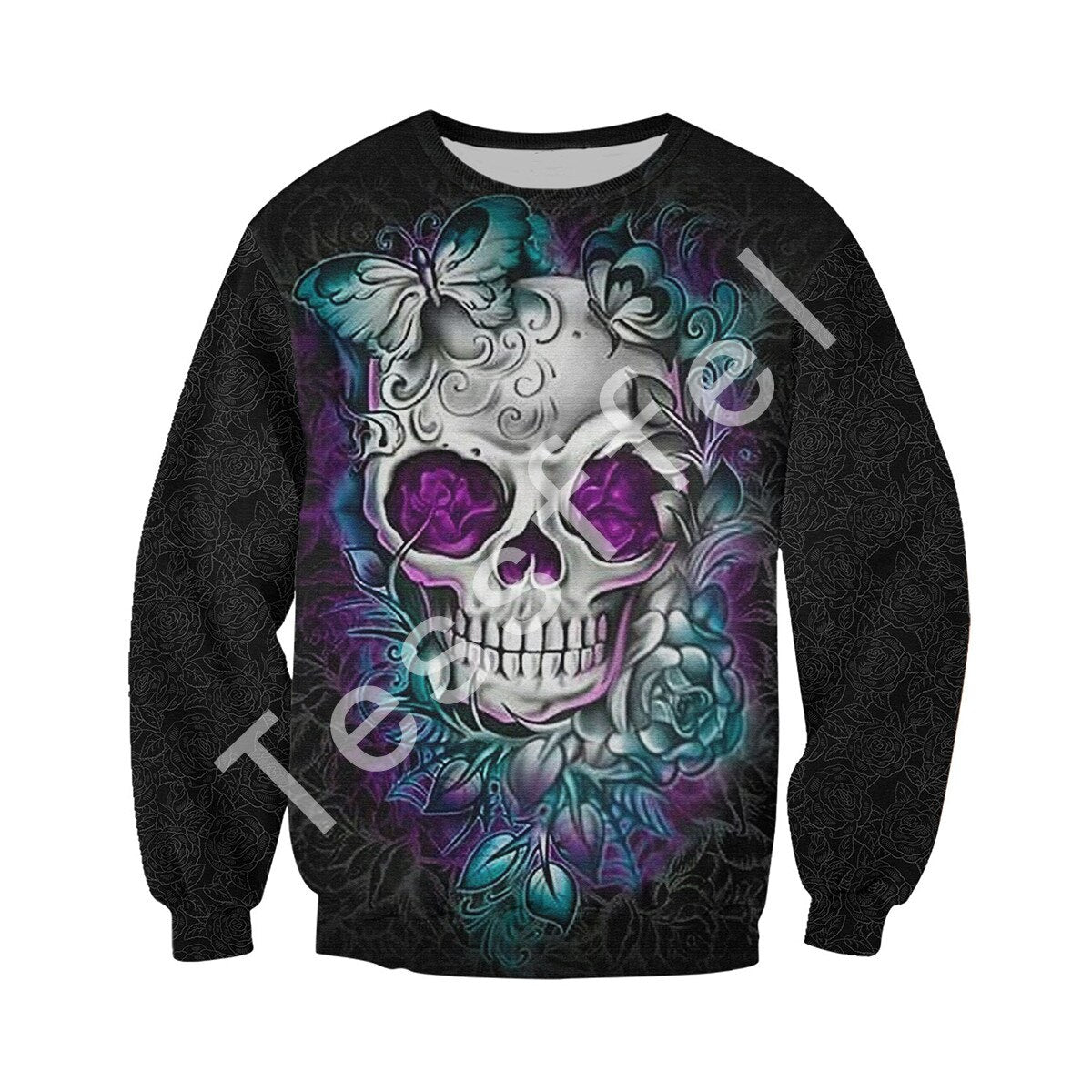 skull art danger funk colorful Men Women HipHop Sweatshirts/Hoodie Pullover
