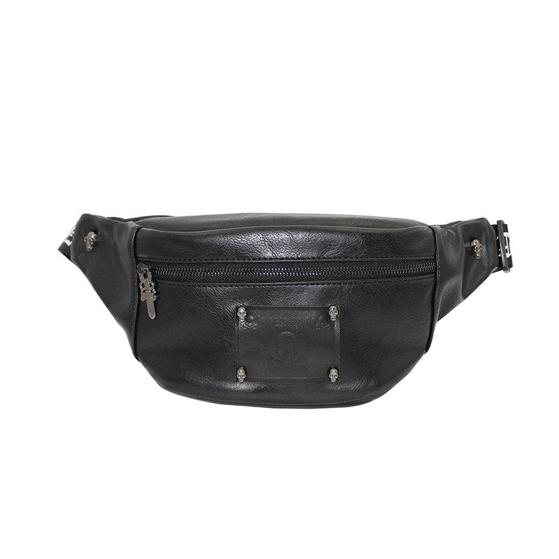 Chest Bag For Men Leather Skull Belt Bags Women