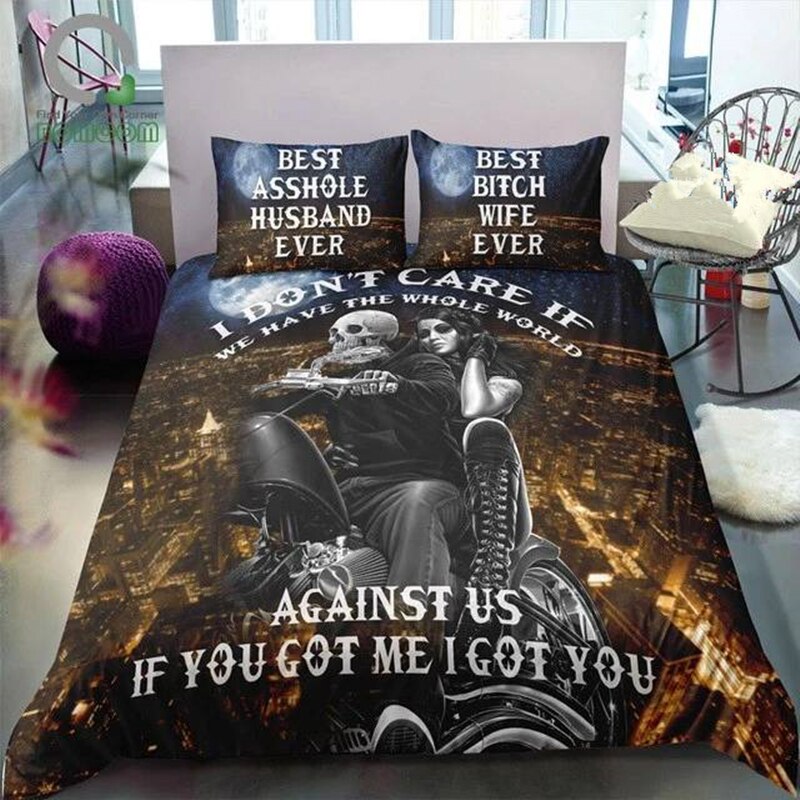 Sugar skull Bedding Sets king size Duvet Cover and Pillowcase comforter set