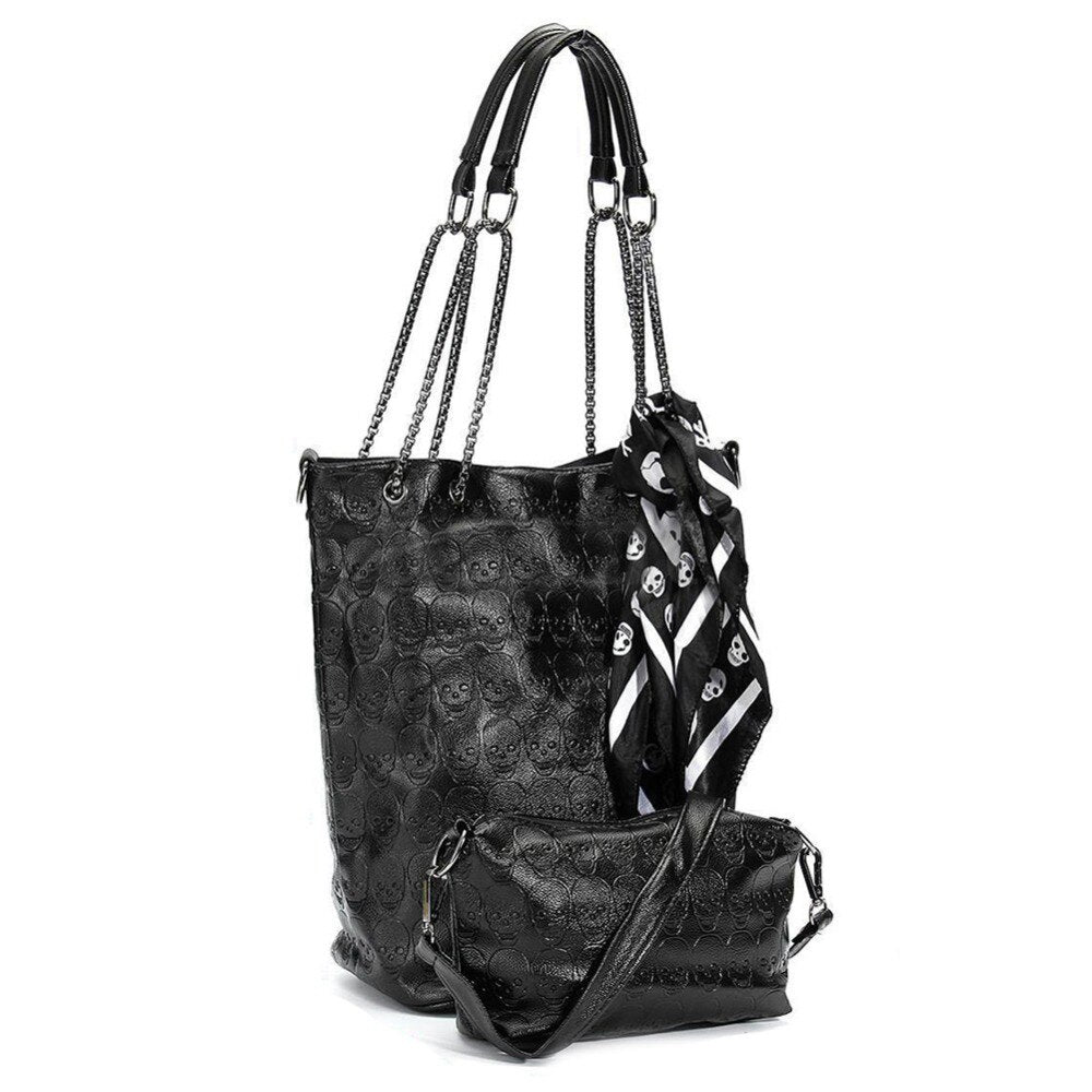 Fashion Skull Women Handbag Shoulder Bag Tote Purse