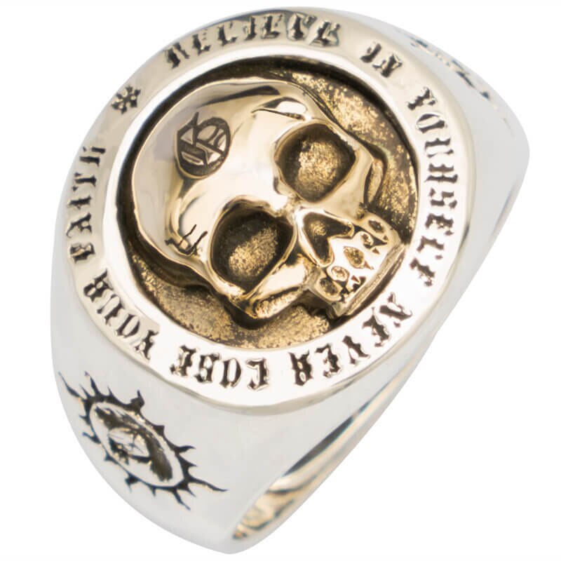 Real Pure 925 Sterling Silver Gothic Skeleton Rings