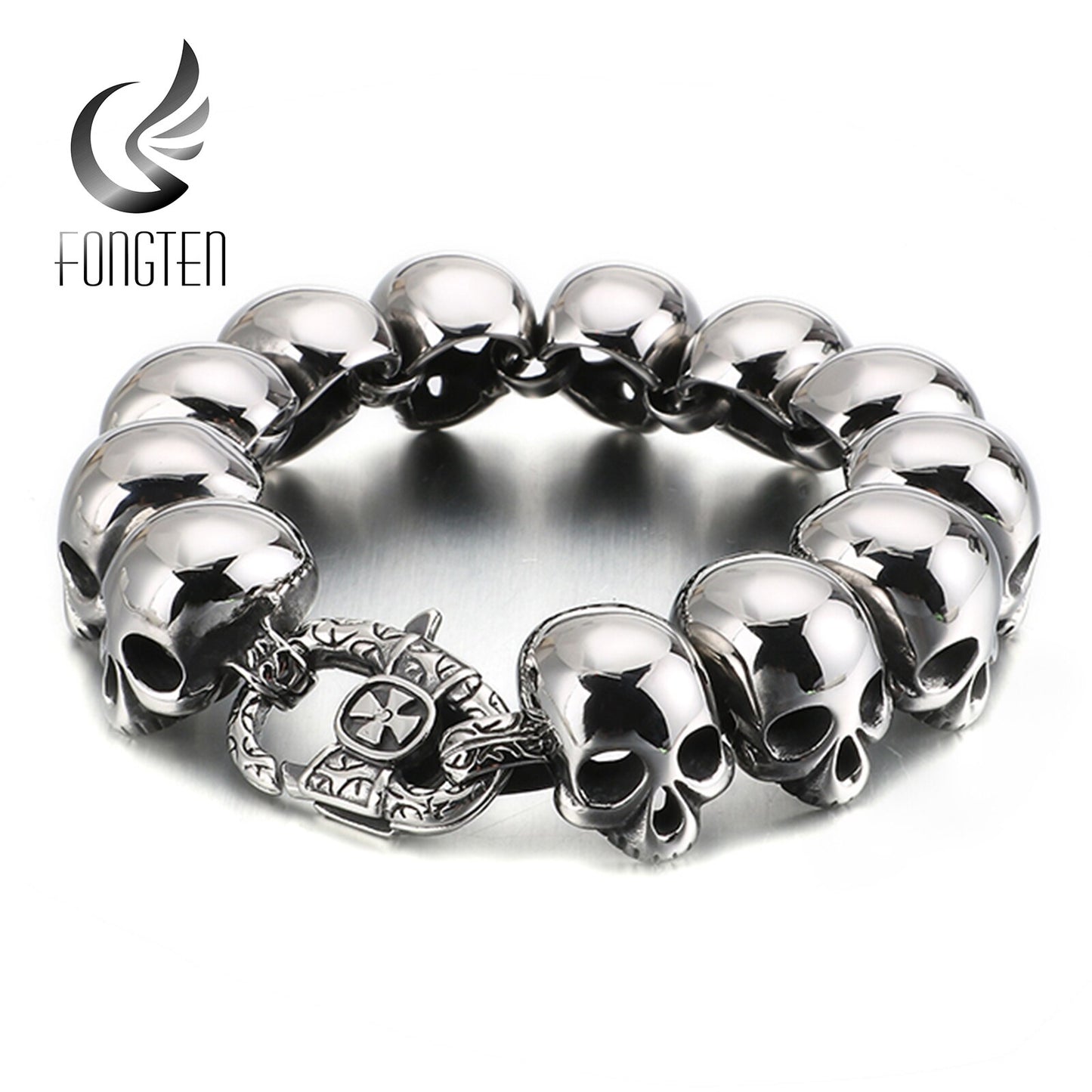 Skull Head Stainless Steel Bracelet Vintage