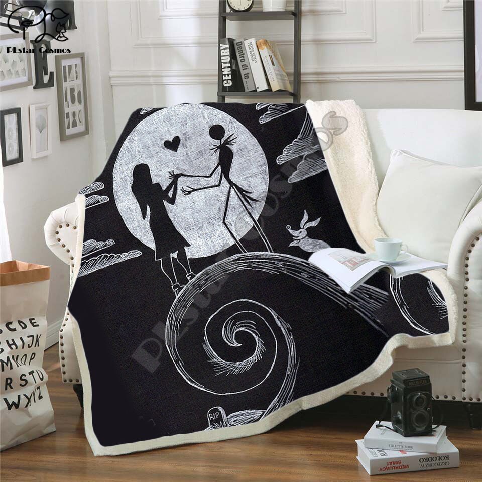 The Nightmare Before Christmas Jack Skull Sherpa Blanket Plush