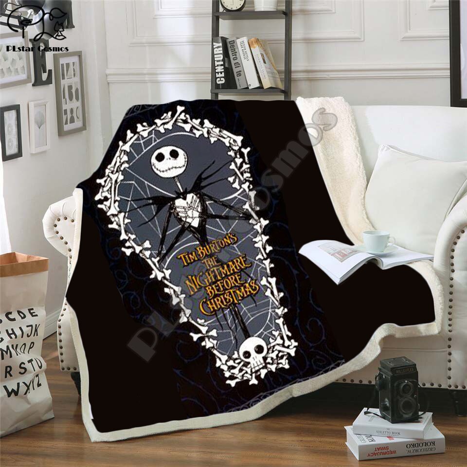 The Nightmare Before Christmas Jack Skull Sherpa Blanket Plush