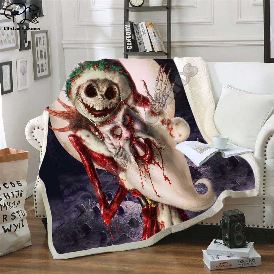 The Nightmare Before Christmas Jack Skull Sherpa Blanket Plush