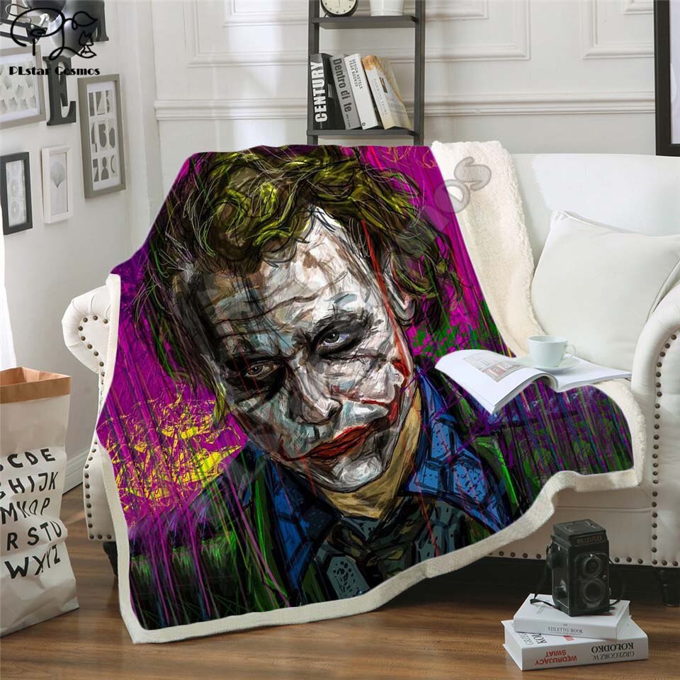 Night Before Christmas Joker Poker Printed Velvet Plush Blanket Duvet