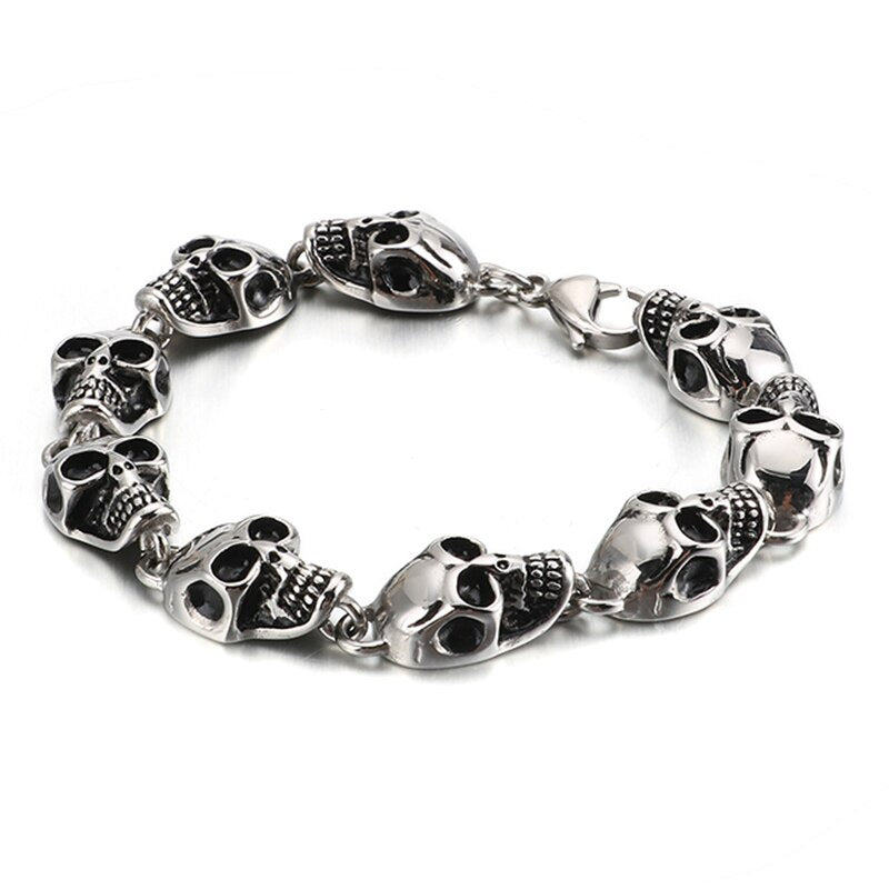 Skull Head Stainless Steel Bracelet Vintage