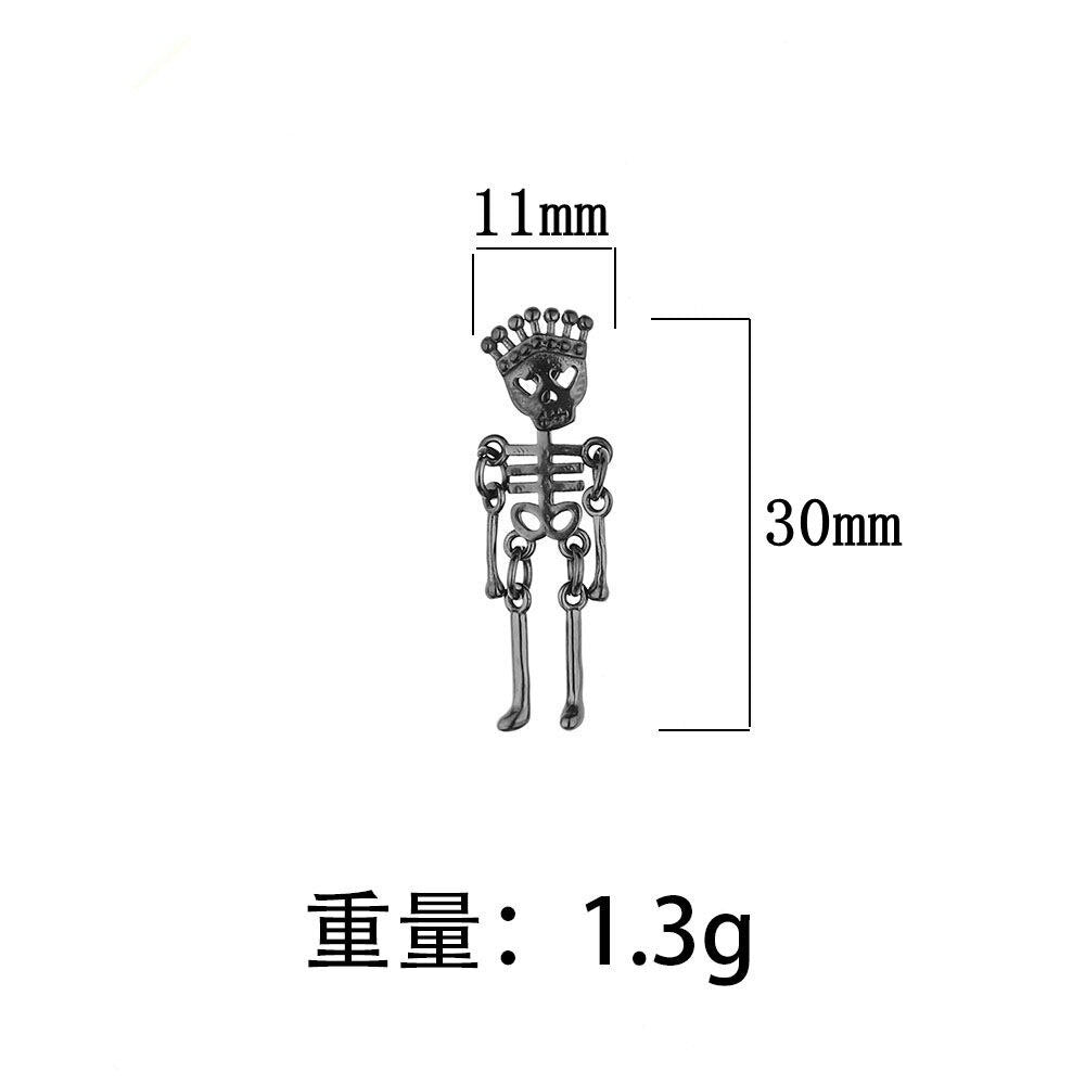 Fashion Cool Women Men Punk Silver Color Gold Black Skull Stainless Steel