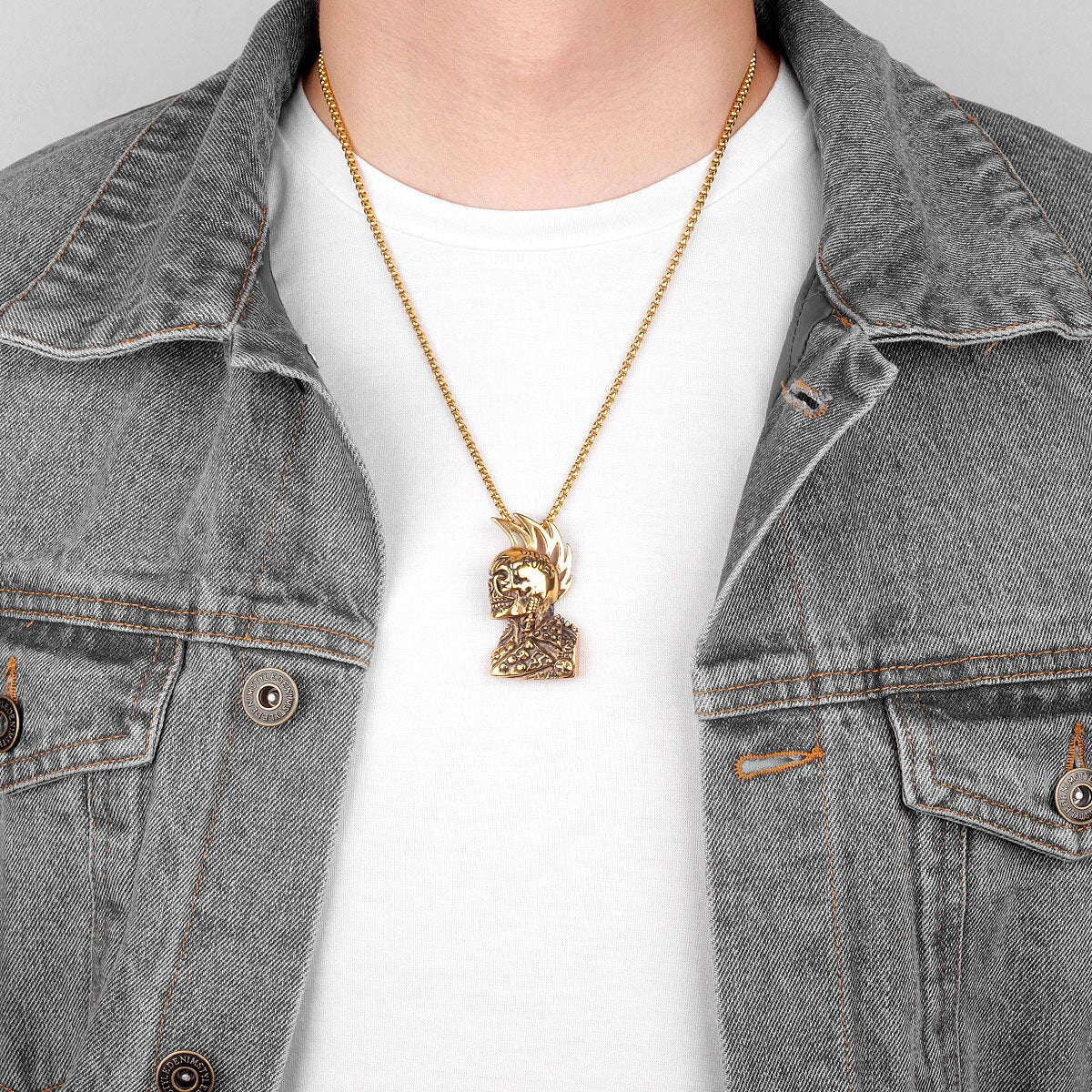 Gothic Rules Skull Punk Rock Hiphop Men Necklaces