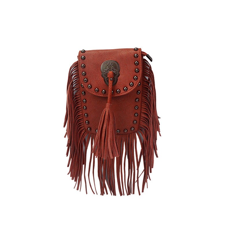 Vintage Bohemian Skull Fringe Tassel Bag Bags Chain