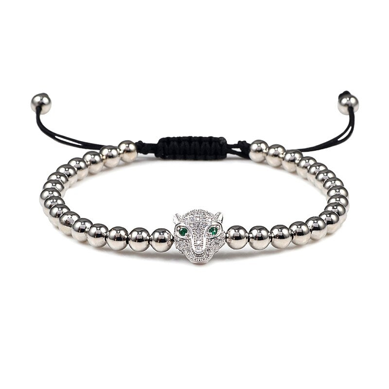 Charm Skull Head Copper Beads Bracelets Handmade