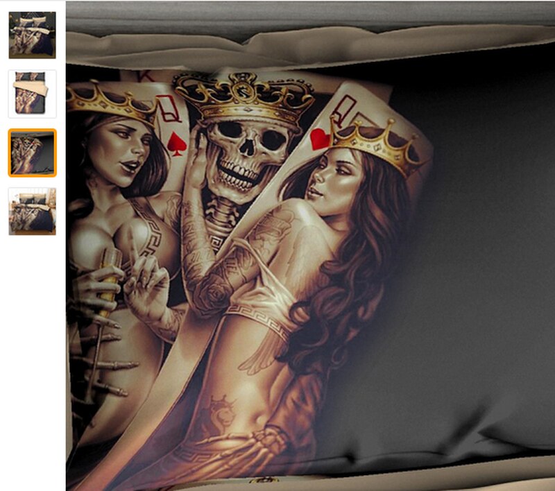 3D sugar skull Bedding Set queen skull duvet cover