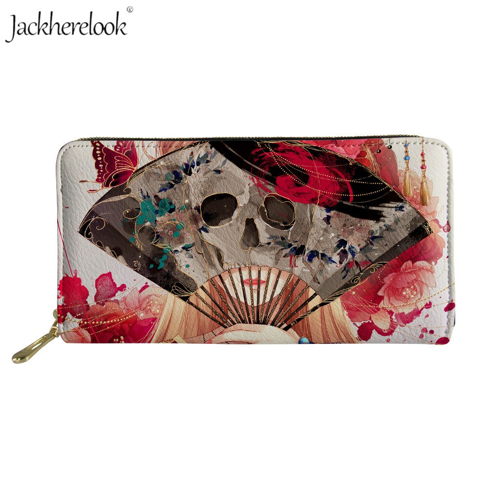 Woman Luxyry Handbag Sugar Rose Flower Skull Printing Gothic Bag