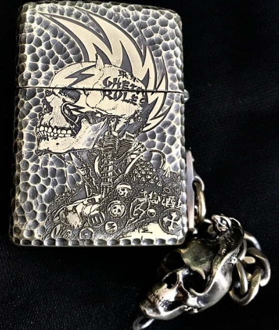 Brass Welding Stick skull Dead God Devil 3D relief handmade lighter art collection