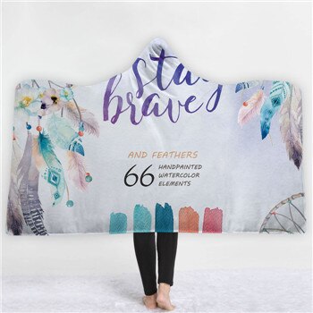 Fashion Sugar Skull Flower Hooded Blanket for Adults Floral Gothic