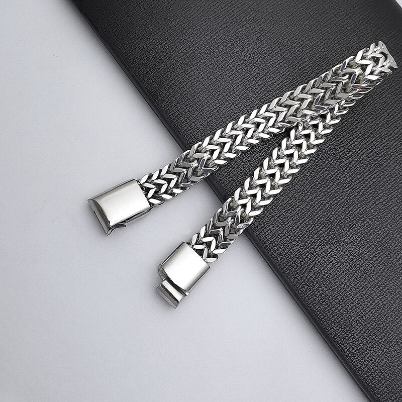 gold chain on hand men bracelets on hand stainless steel