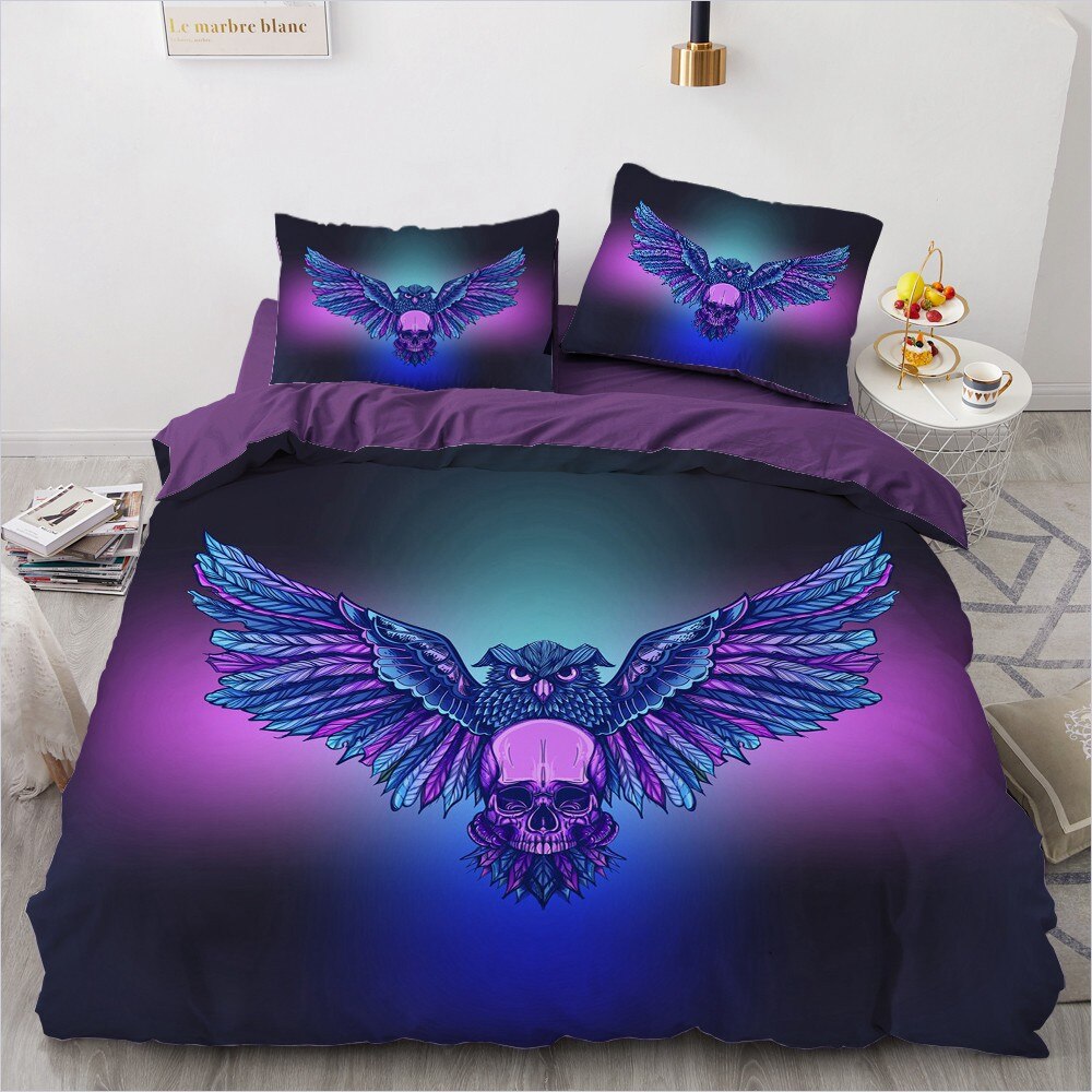 Simple Bedding Sets 3D Rock Skull Duvet Quilt Cover