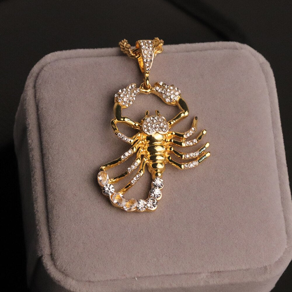 Animal Scorpion Hip Hop Pendant Chain Gold