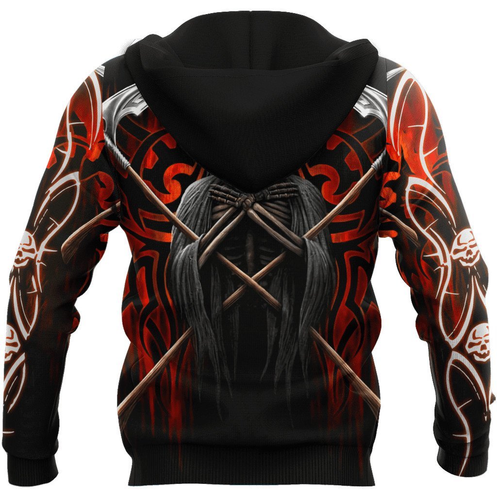 Beautiful Skull Tattoo 3D All Over Printed Unisex Deluxe Hoodie Men Sweatshirt Zip Pullover Casual Jacket