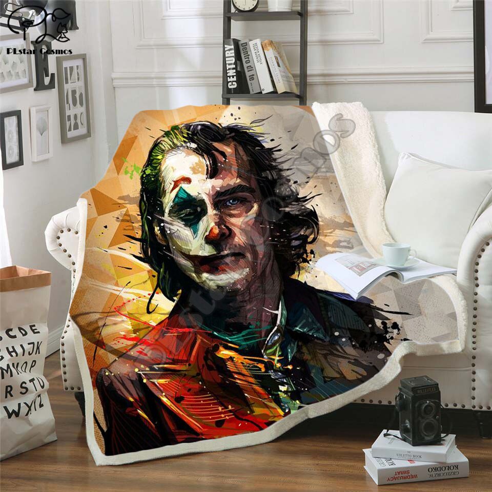 Night Before Christmas Joker Poker Printed Velvet Plush Blanket Duvet