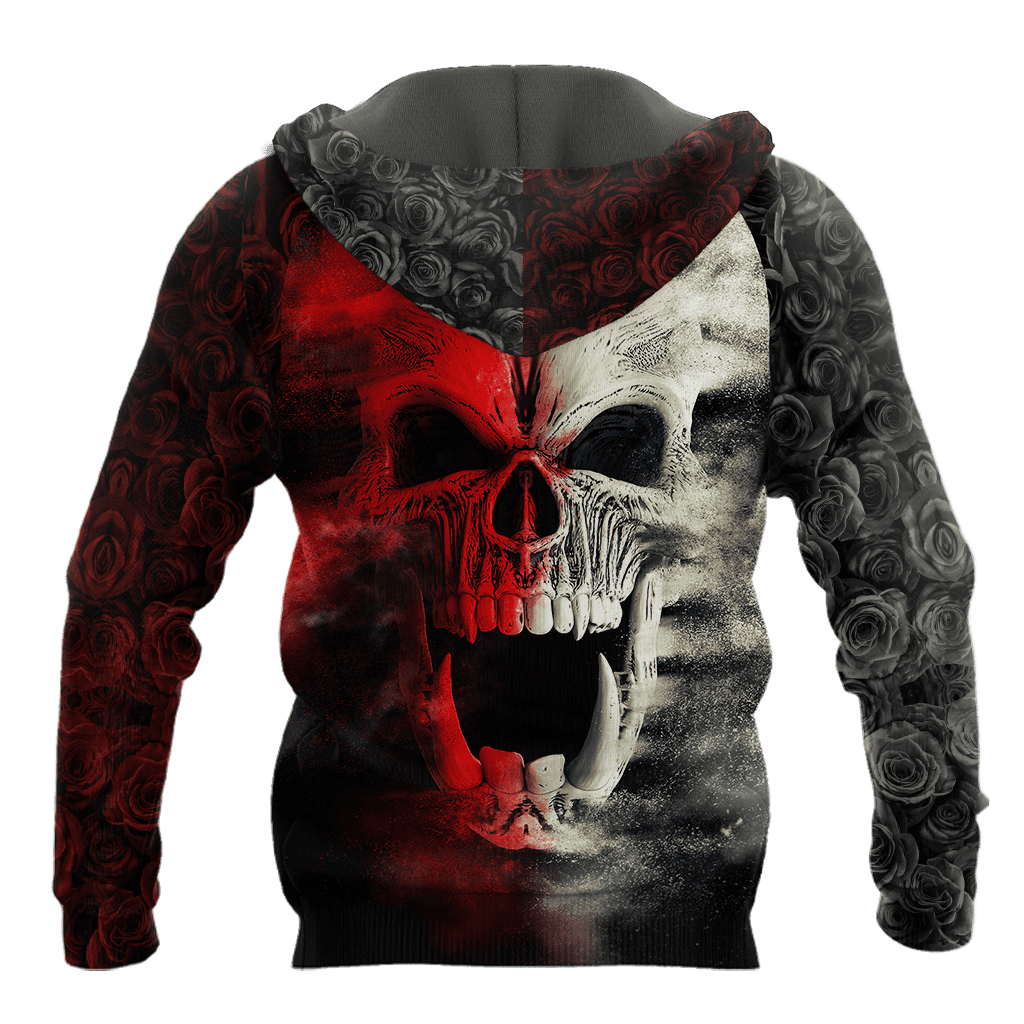 Dark Clould Skull Tattoo 3D All Over Printed Mens hoodies and Sweatshirt Autumn Unisex zipper Hoodie Casual Sportswear