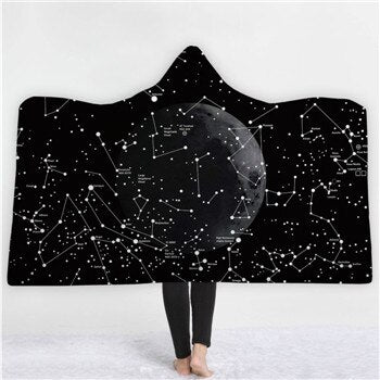 Fashion Sugar Skull Flower Hooded Blanket for Adults Floral Gothic