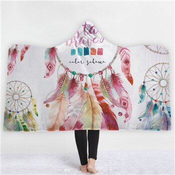 Fashion Sugar Skull Flower Hooded Blanket for Adults Floral Gothic